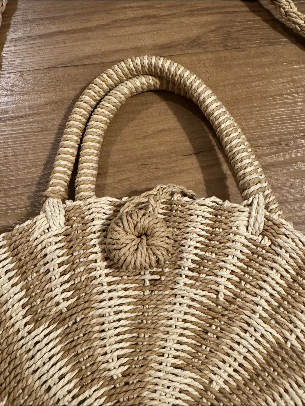 Billabong x Sincerely Jules round straw bag